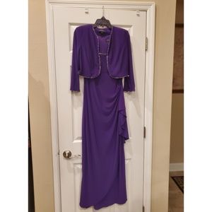R&M Richards Purple Evening Dress